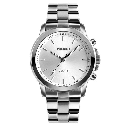 SKMEI Men's Analog Smart Watch – 1324 silver color