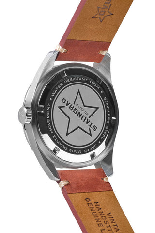 Stalingrad TORPEDO Quartz Red Leather Strap Watch