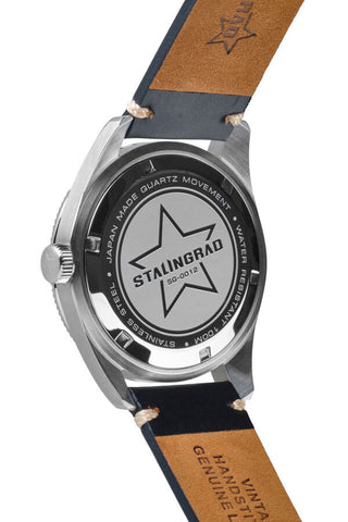 Stalingrad TORPEDO Quartz Steel Case Leather Strap Watch