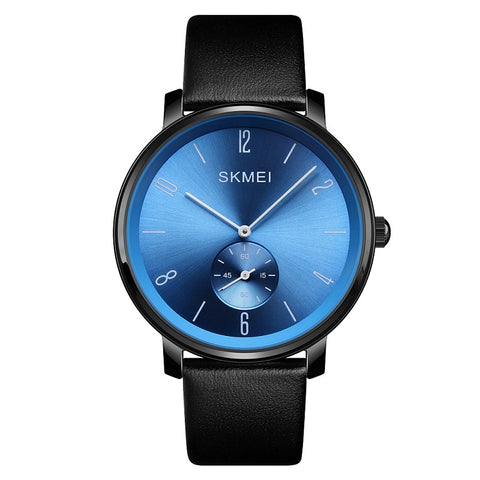 SKMEI Men's Quartz Watches Genuine Leather Band – 1398